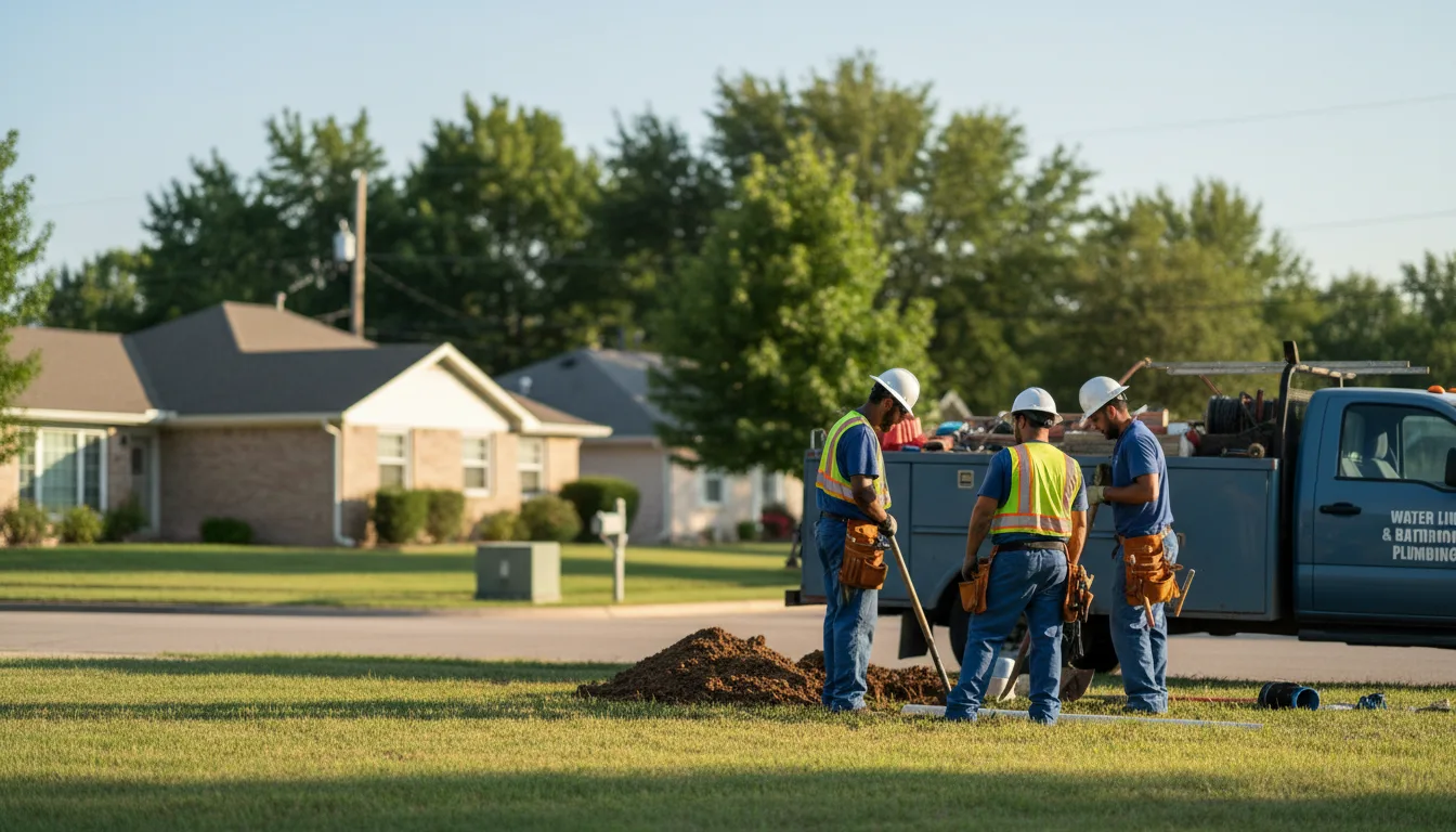 Residential water line and bathroom plumbing service in Baltimore, MD